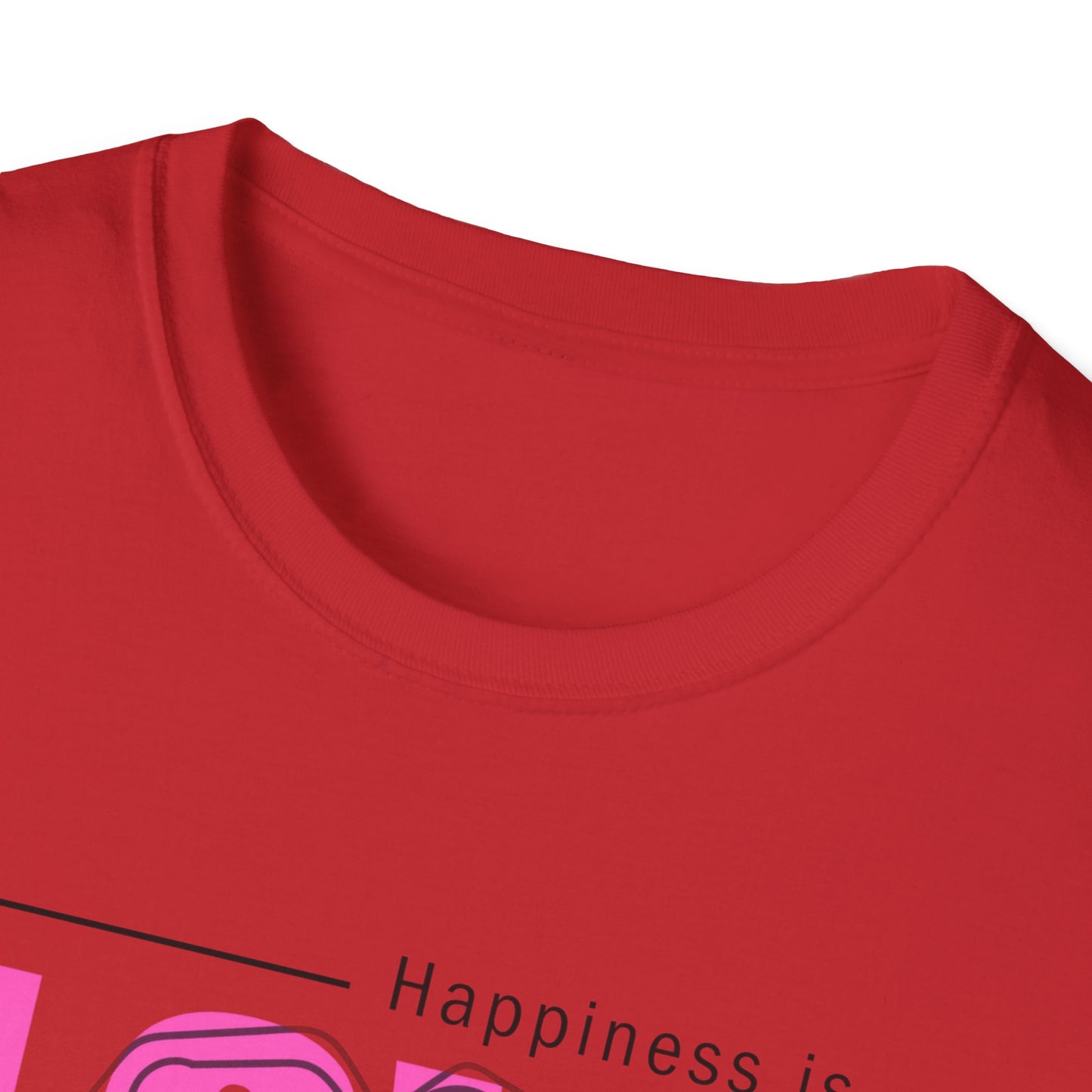 love الْحُبُّ - WHITE AND NATURAL AND RED T-SHIRT