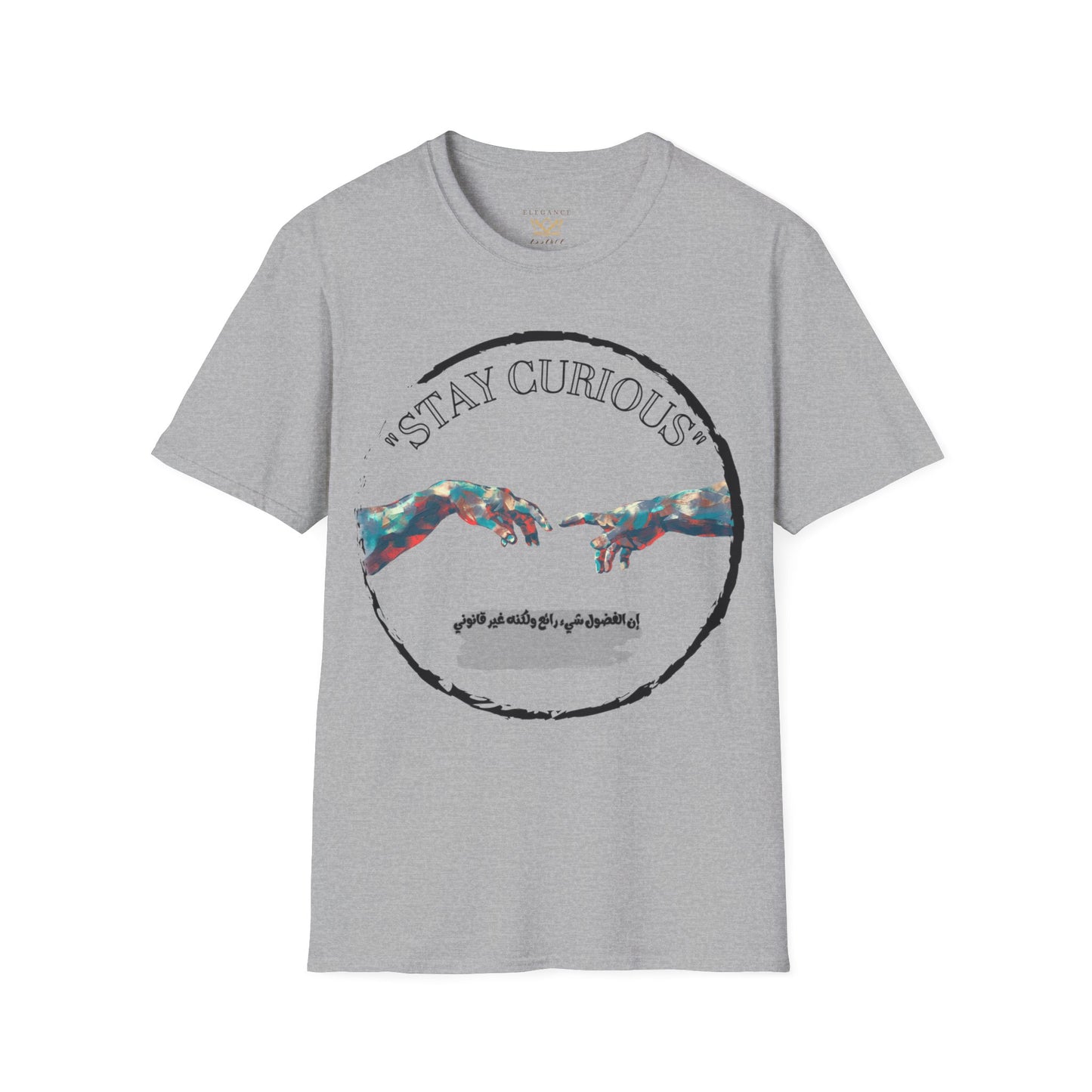 Unisex White, Sport Grey and Light Blue T-Shirt