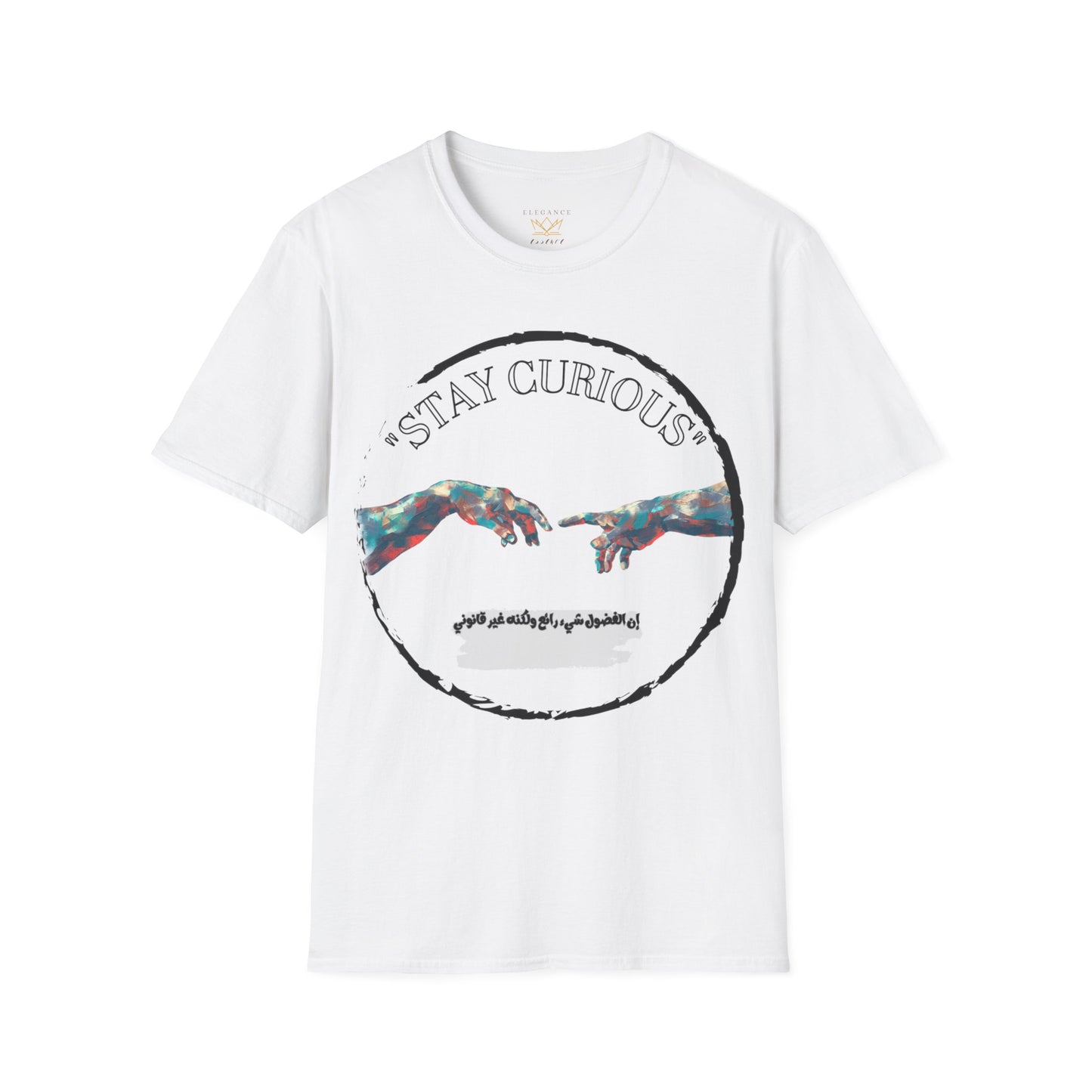 Unisex White, Sport Grey and Light Blue T-Shirt