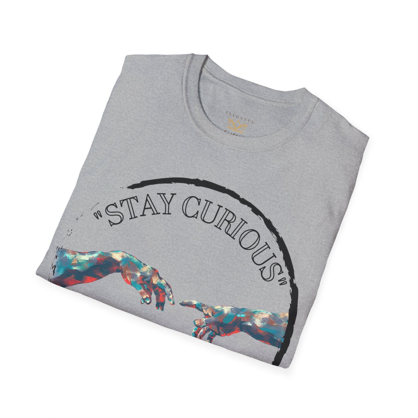 Unisex White, Sport Grey and Light Blue T-Shirt