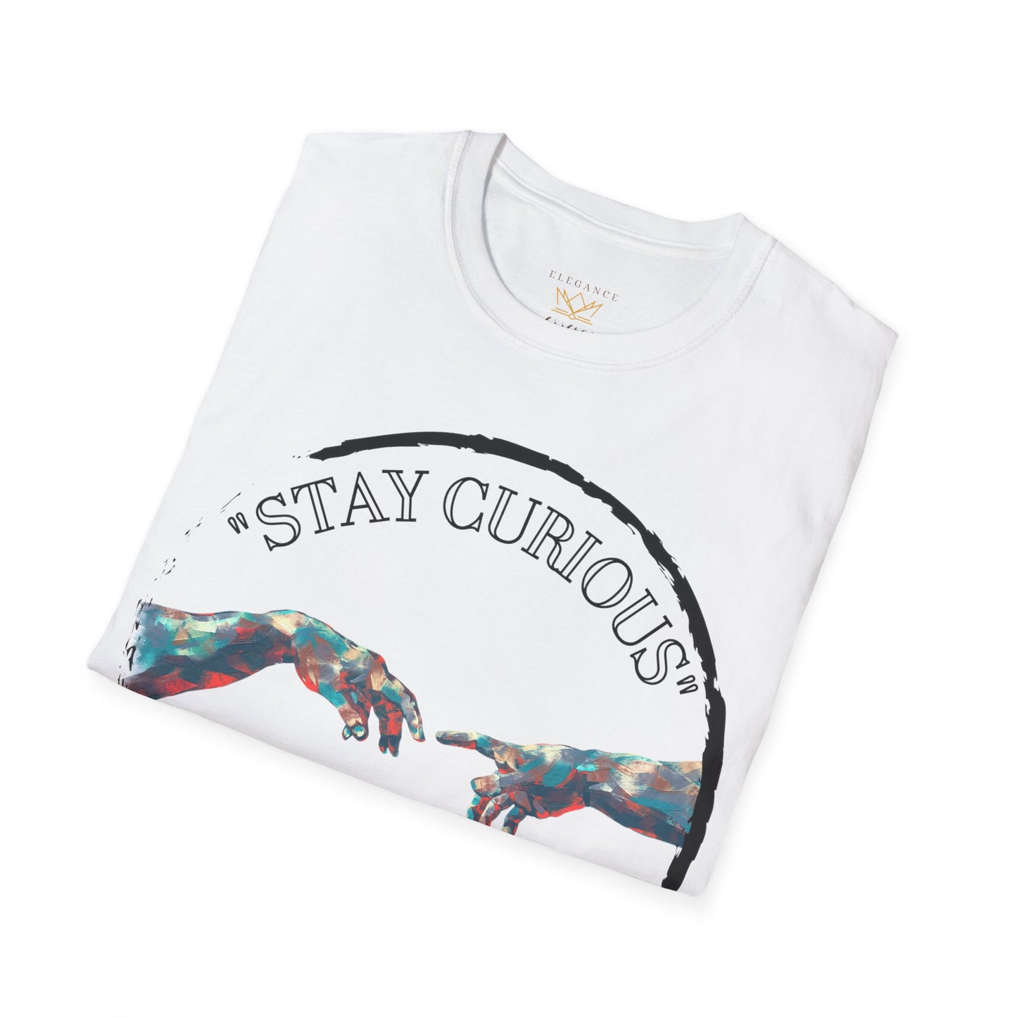 Unisex White, Sport Grey and Light Blue T-Shirt