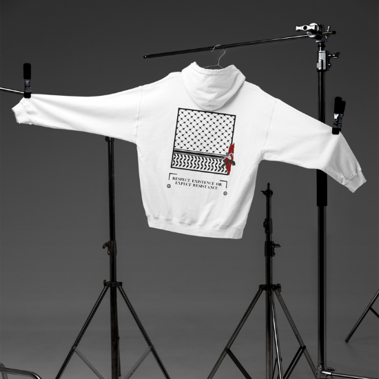 RESIST WHITE OVERSIZE HOODIE