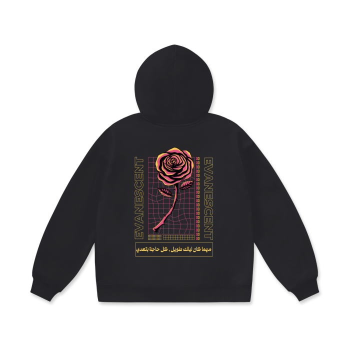 OVERSIZE BLACK HOODIE EVANESCENT