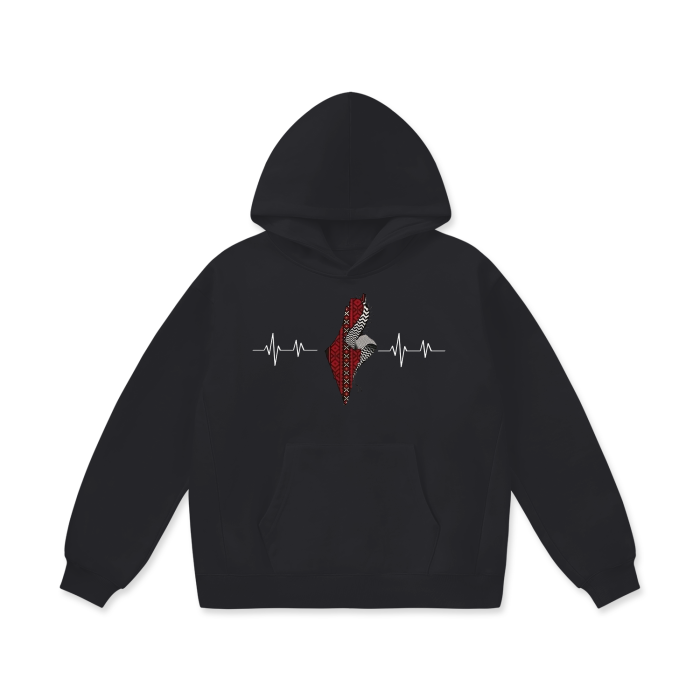 Palestine Heartbeat Oversized Hoodie