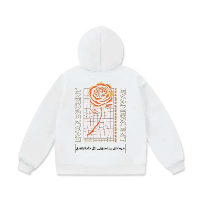 OVERSIZE WHITE HOODIE EVANESCENT