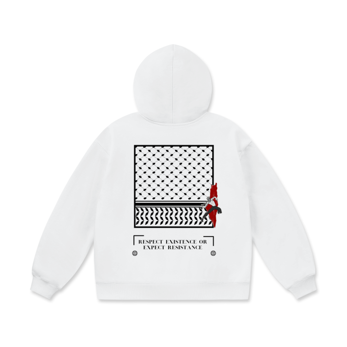 RESIST WHITE OVERSIZE HOODIE