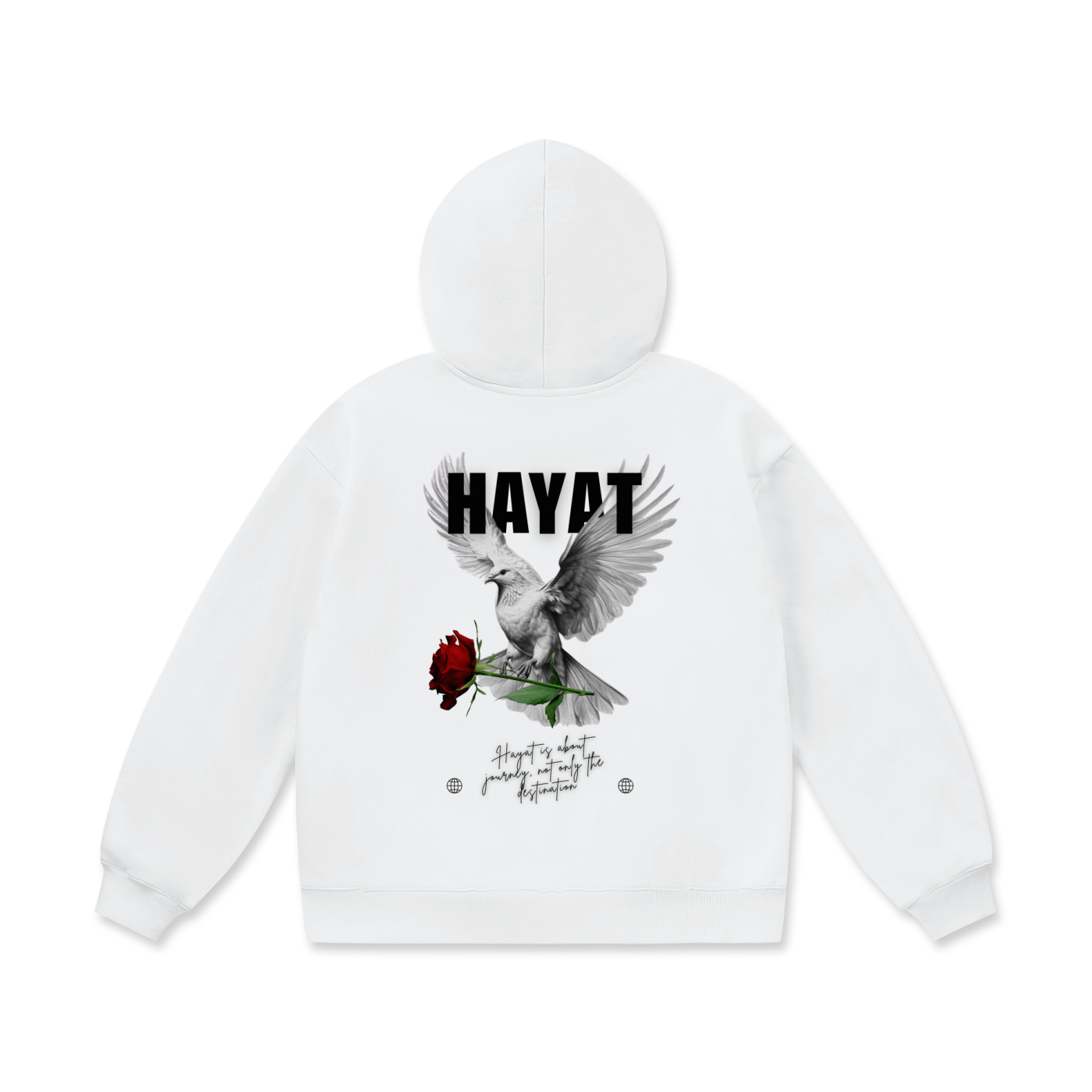 WHITE HAYAT OVERSIZED HOODIE