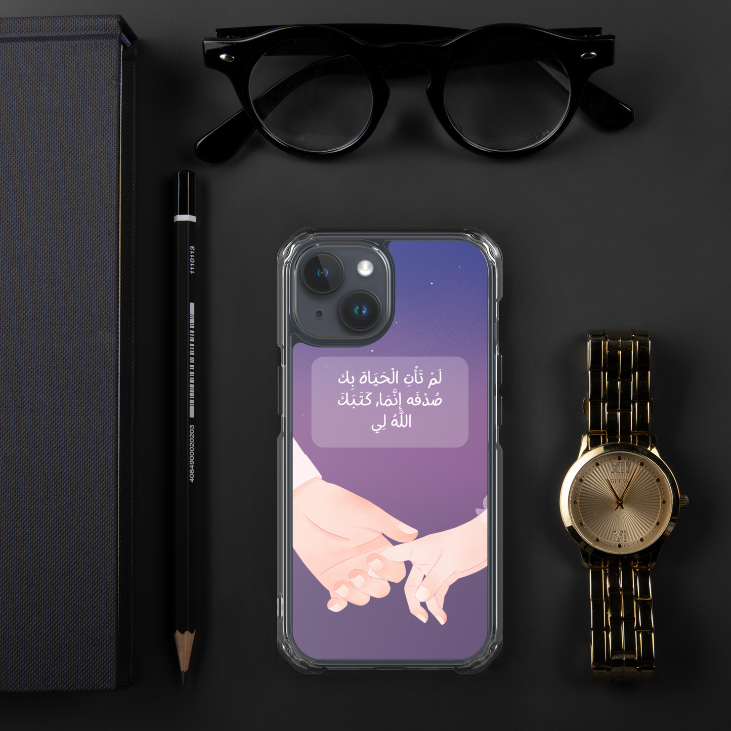 (wrote you for me) black iphone case