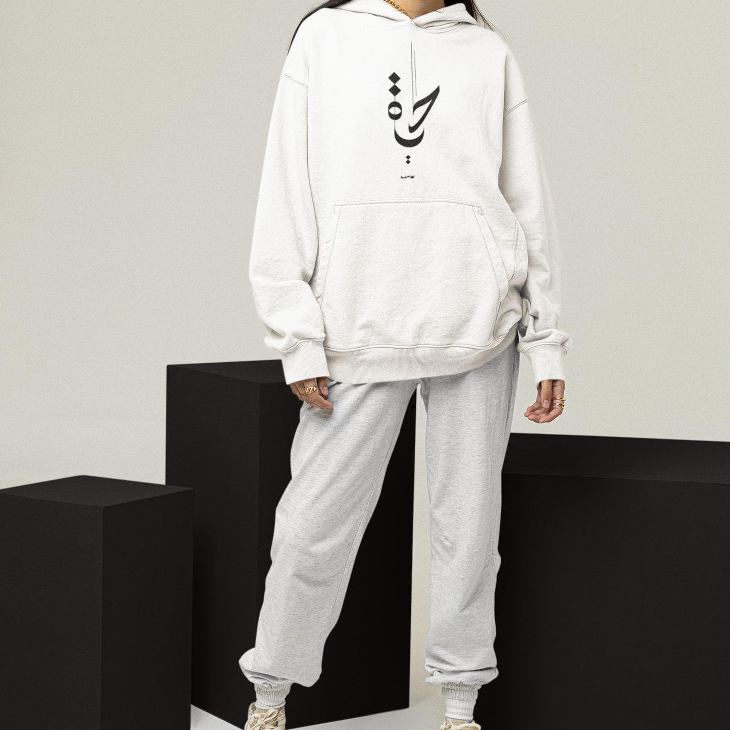 WHITE HAYAT OVERSIZED HOODIE