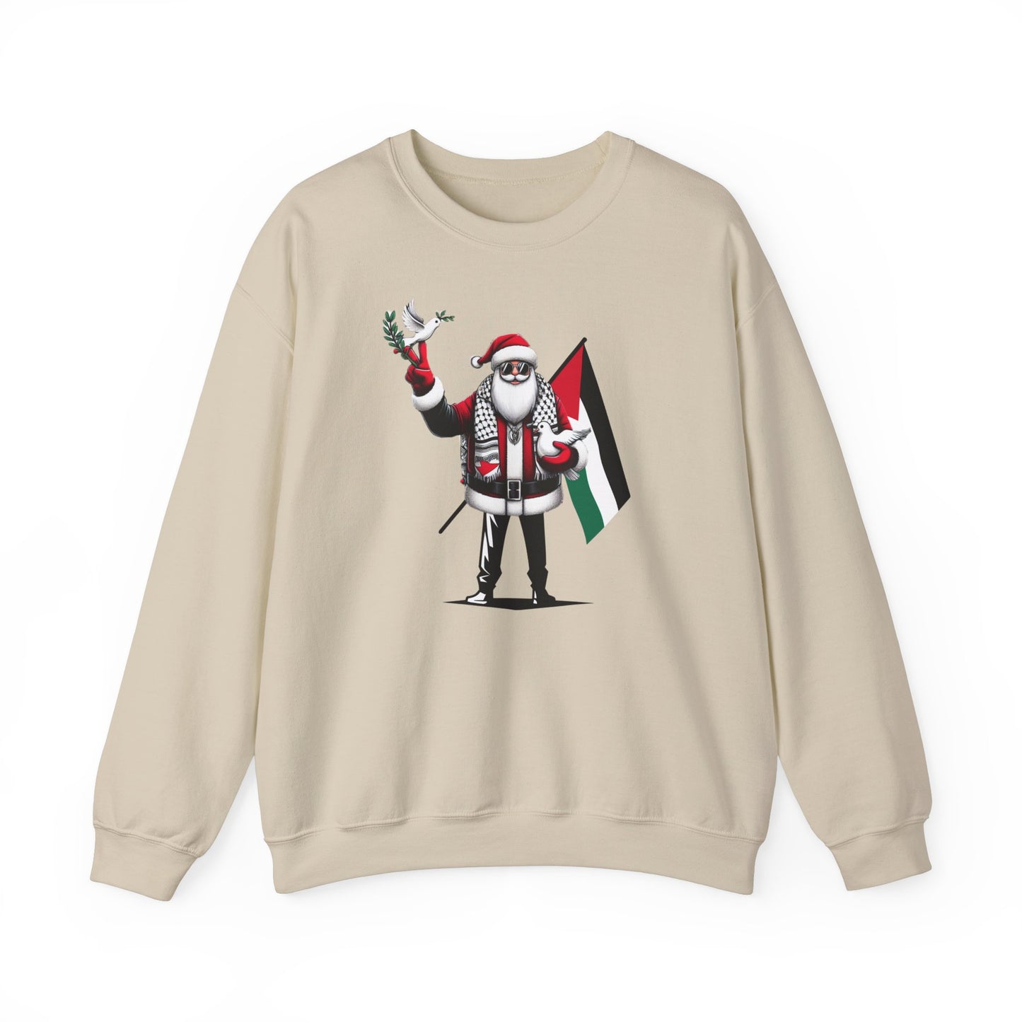 Santa Peace Crewneck Sweatshirt - Holiday Comfort Wear
