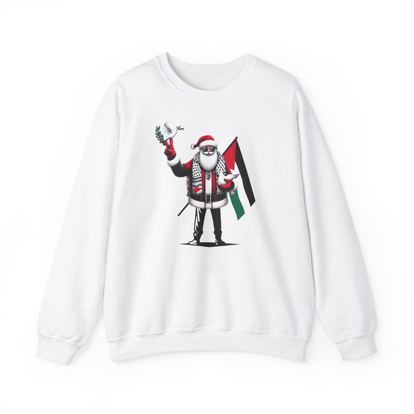 Santa Peace Crewneck Sweatshirt - Holiday Comfort Wear