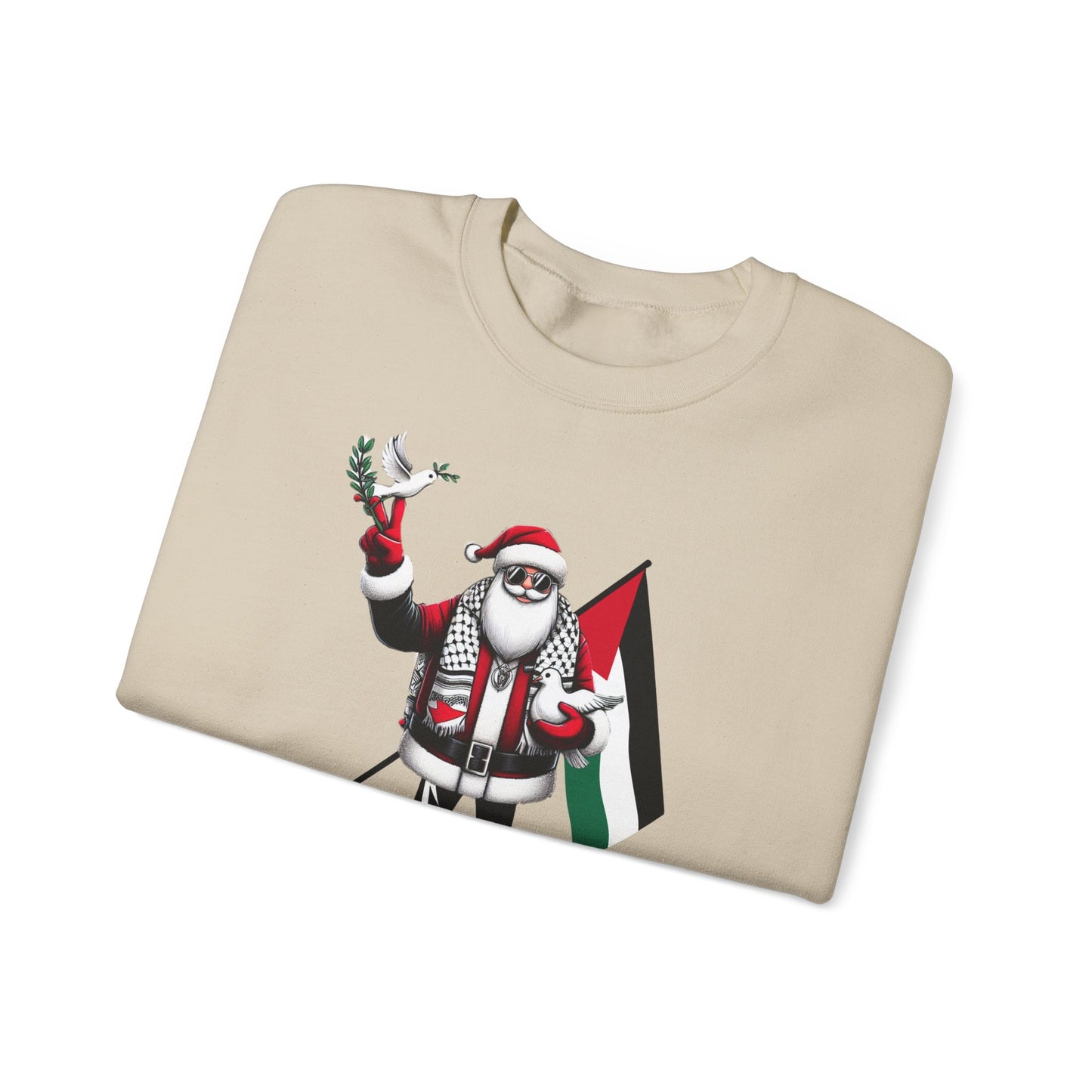Santa Peace Crewneck Sweatshirt - Holiday Comfort Wear
