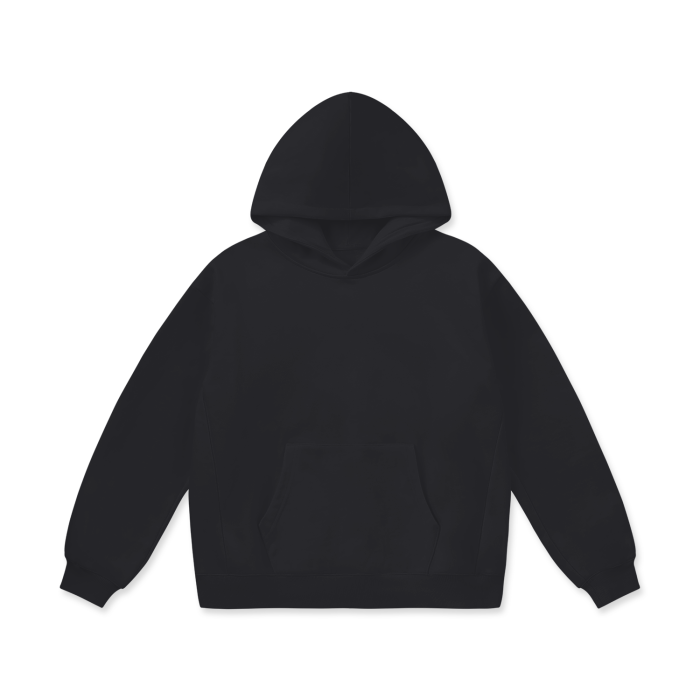 OVERSIZE  BLACK HOODIE EVANESCENT