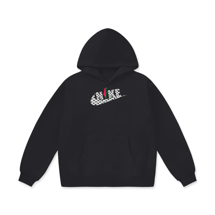 OVERSIZE BLACK HOODIE KUFFIEH