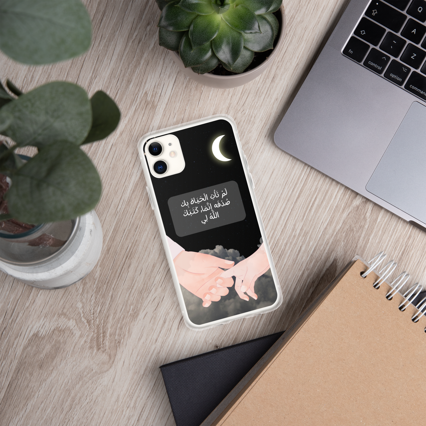 wrote you for me (black background) iphone case