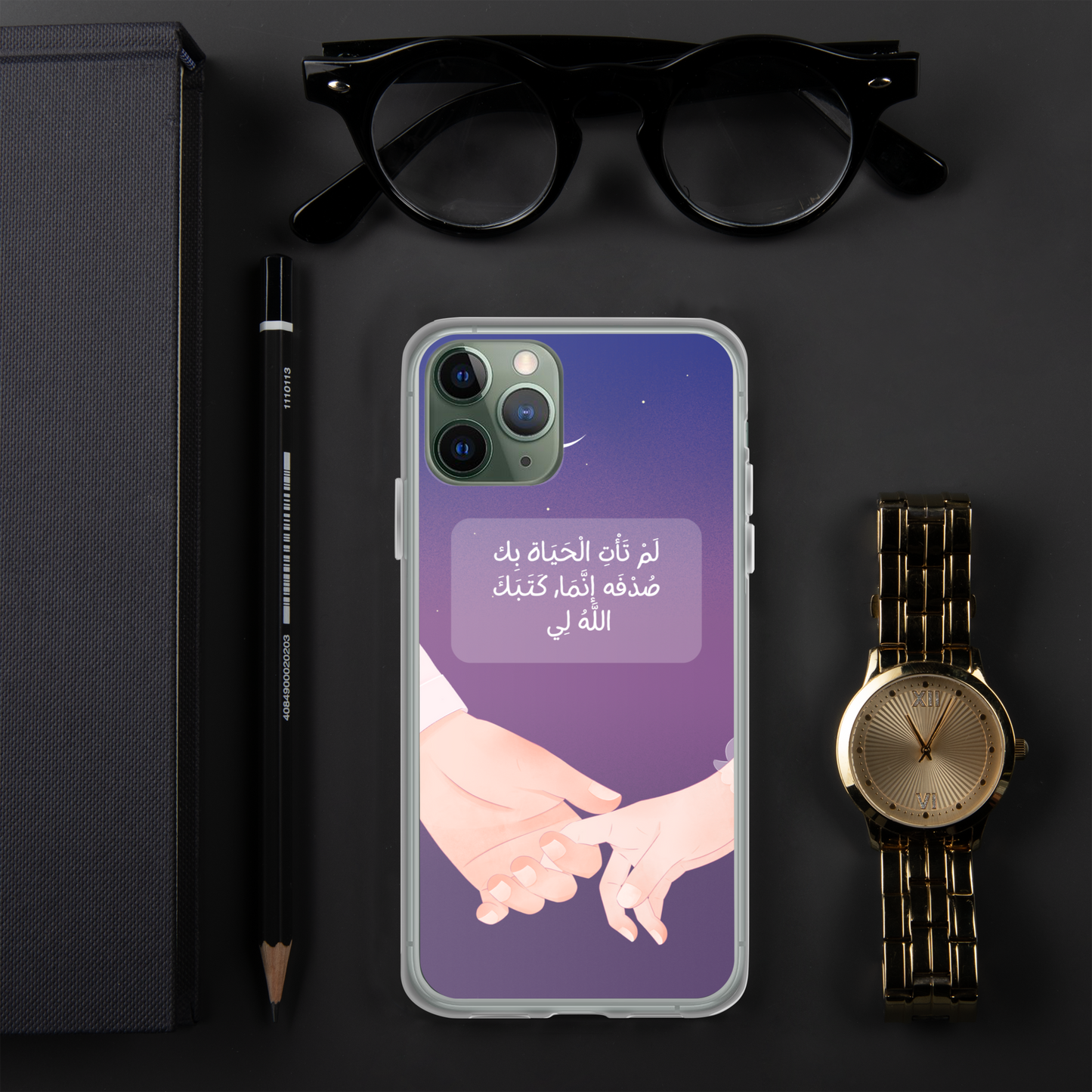 (wrote you for me) black iphone case