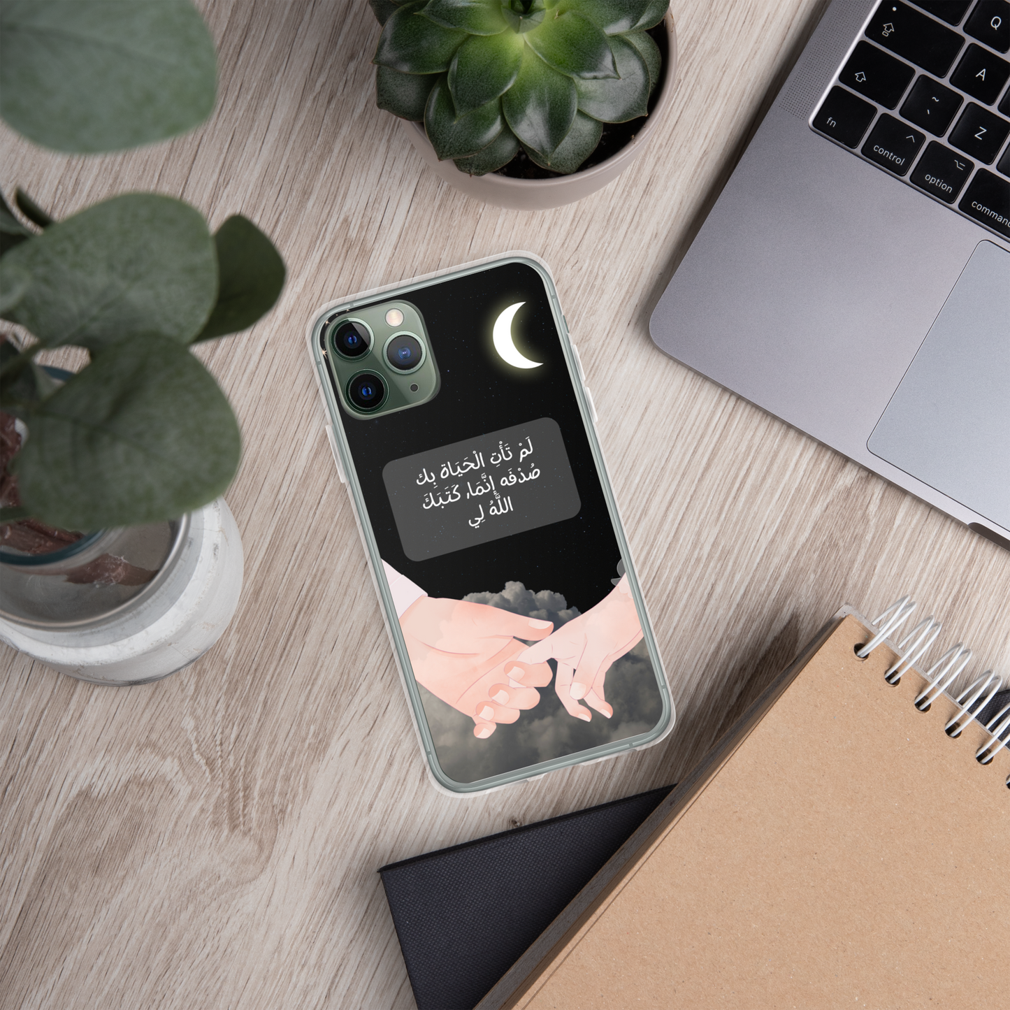 wrote you for me (black background) iphone case