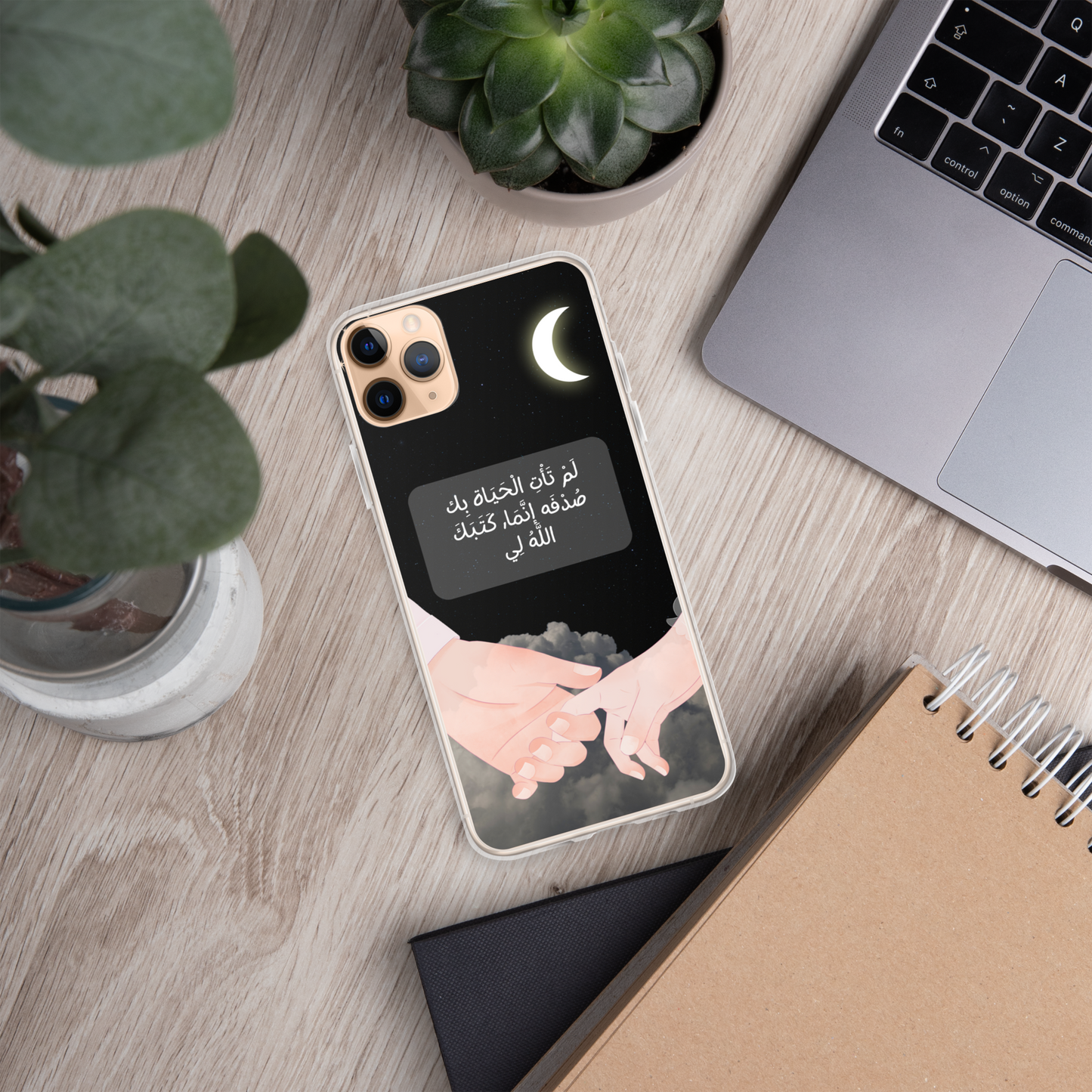 wrote you for me (black background) iphone case