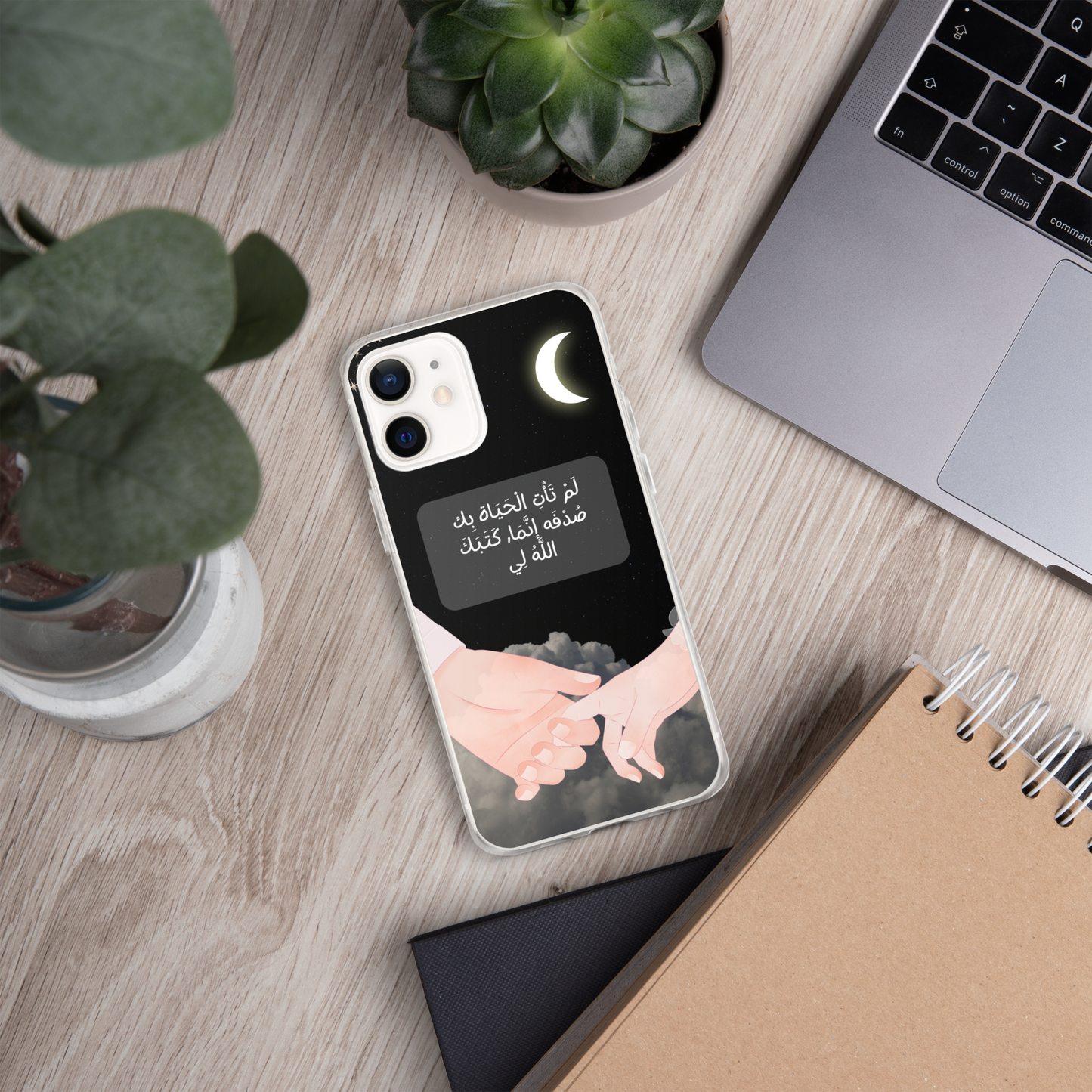 wrote you for me (black background) iphone case