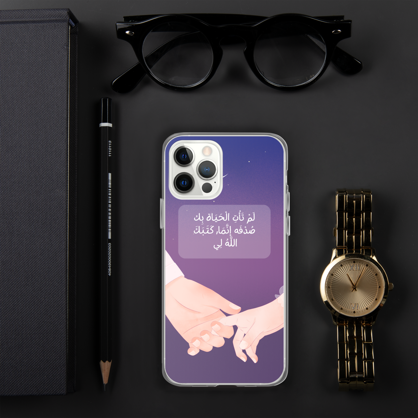 (wrote you for me) black iphone case