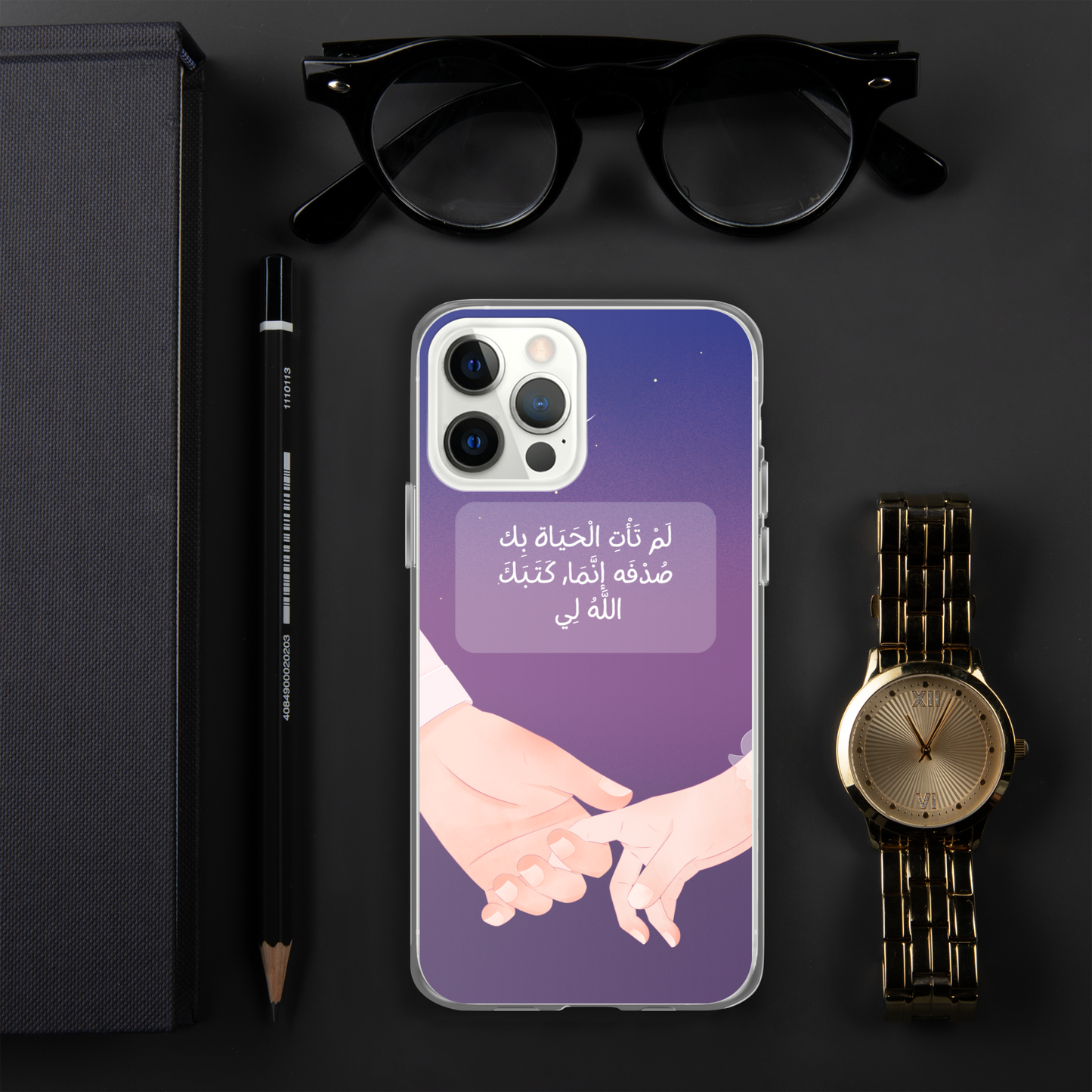 (wrote you for me) black iphone case