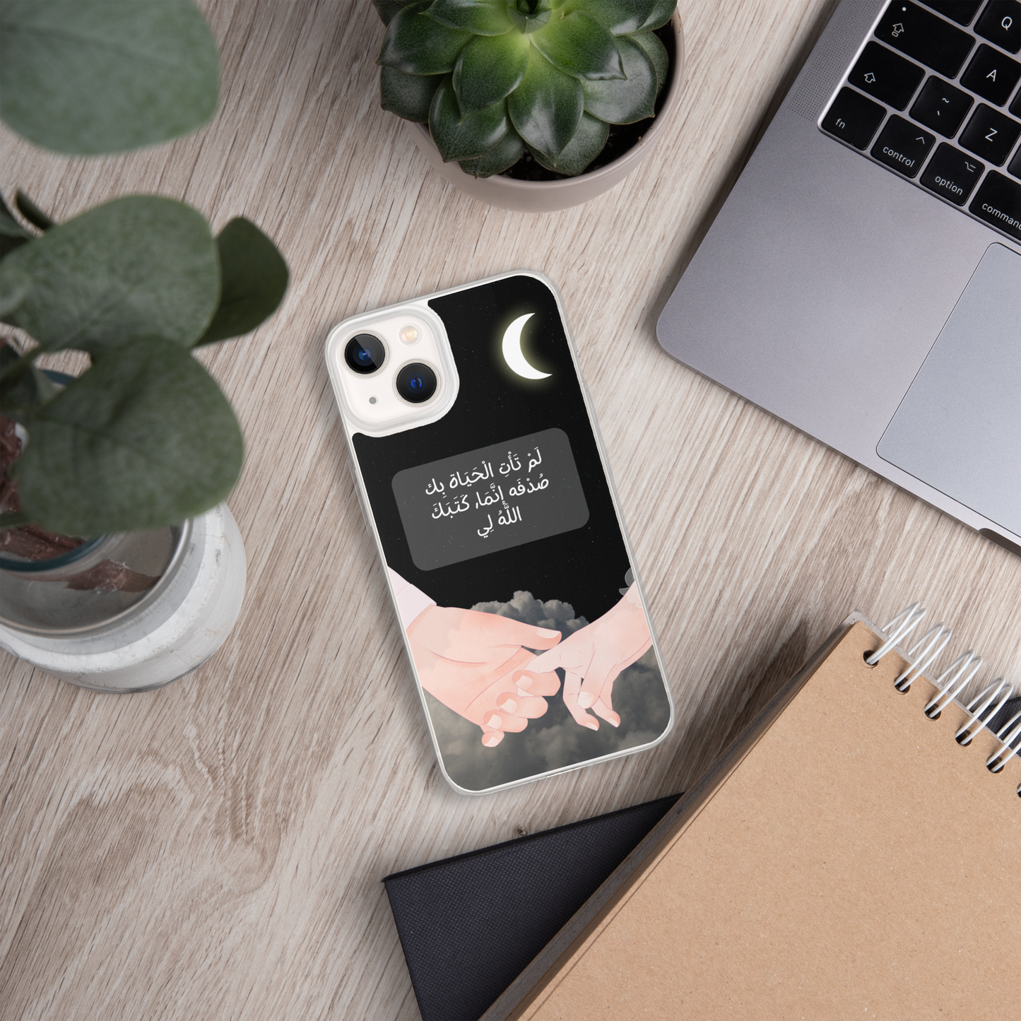 wrote you for me (black background) iphone case