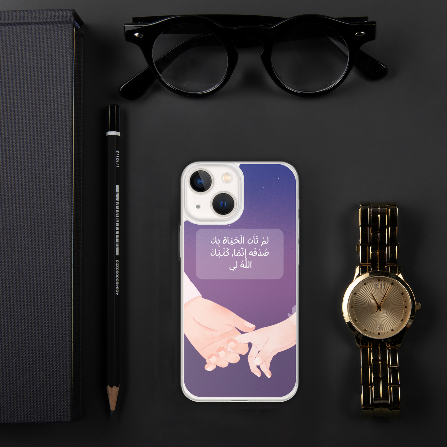 (wrote you for me) black iphone case