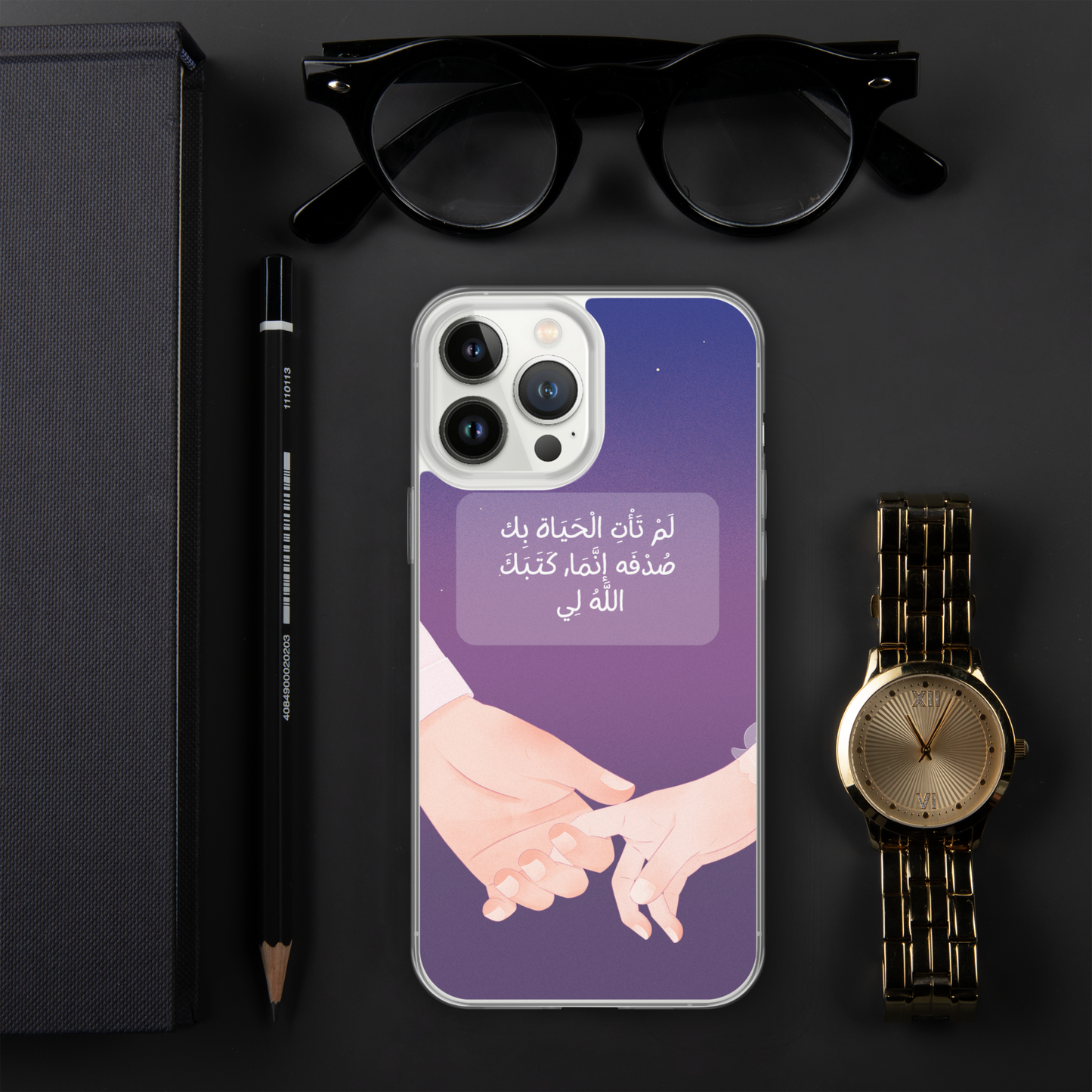 (wrote you for me) black iphone case