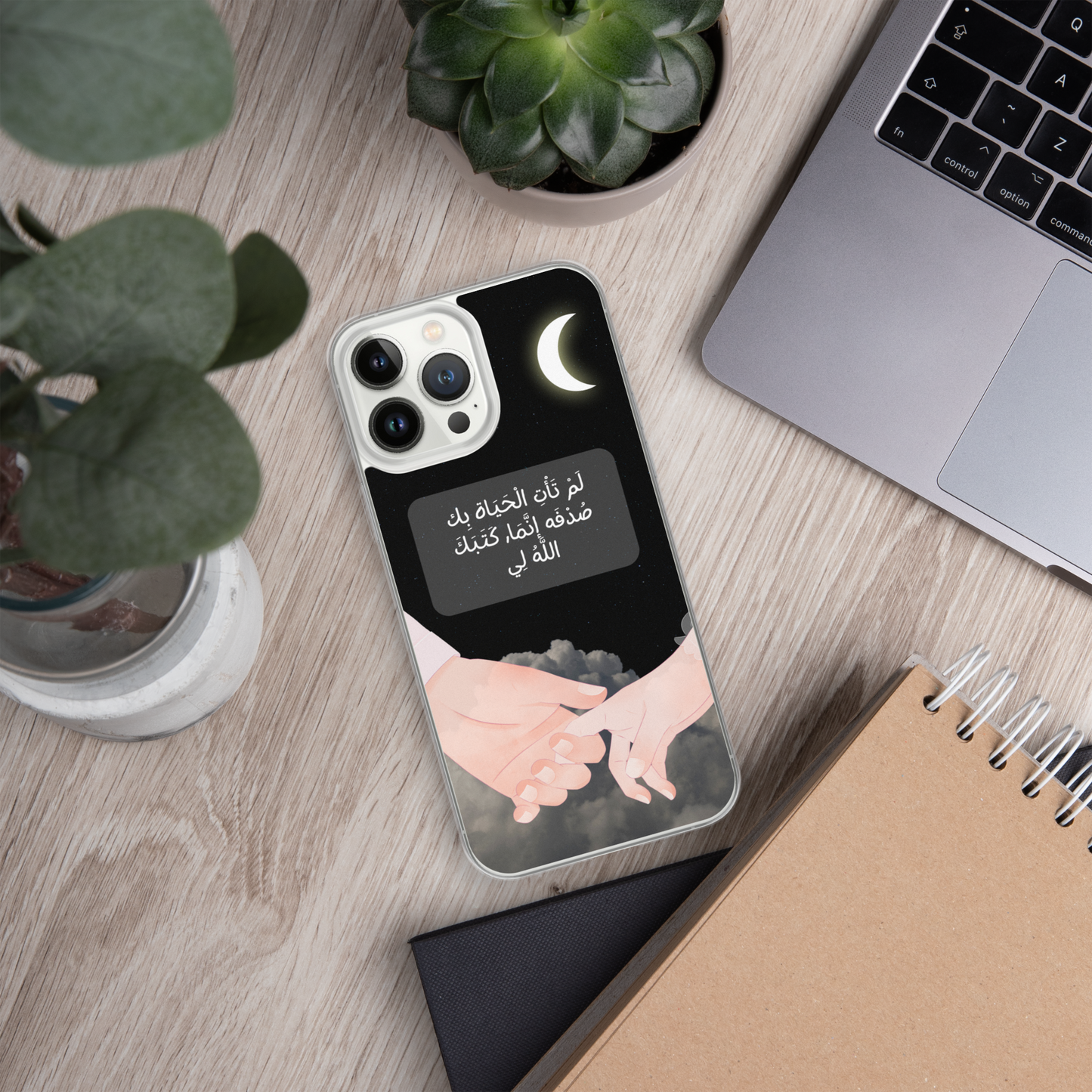 wrote you for me (black background) iphone case