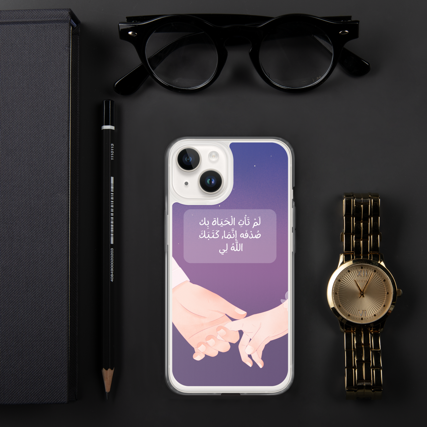 (wrote you for me) black iphone case