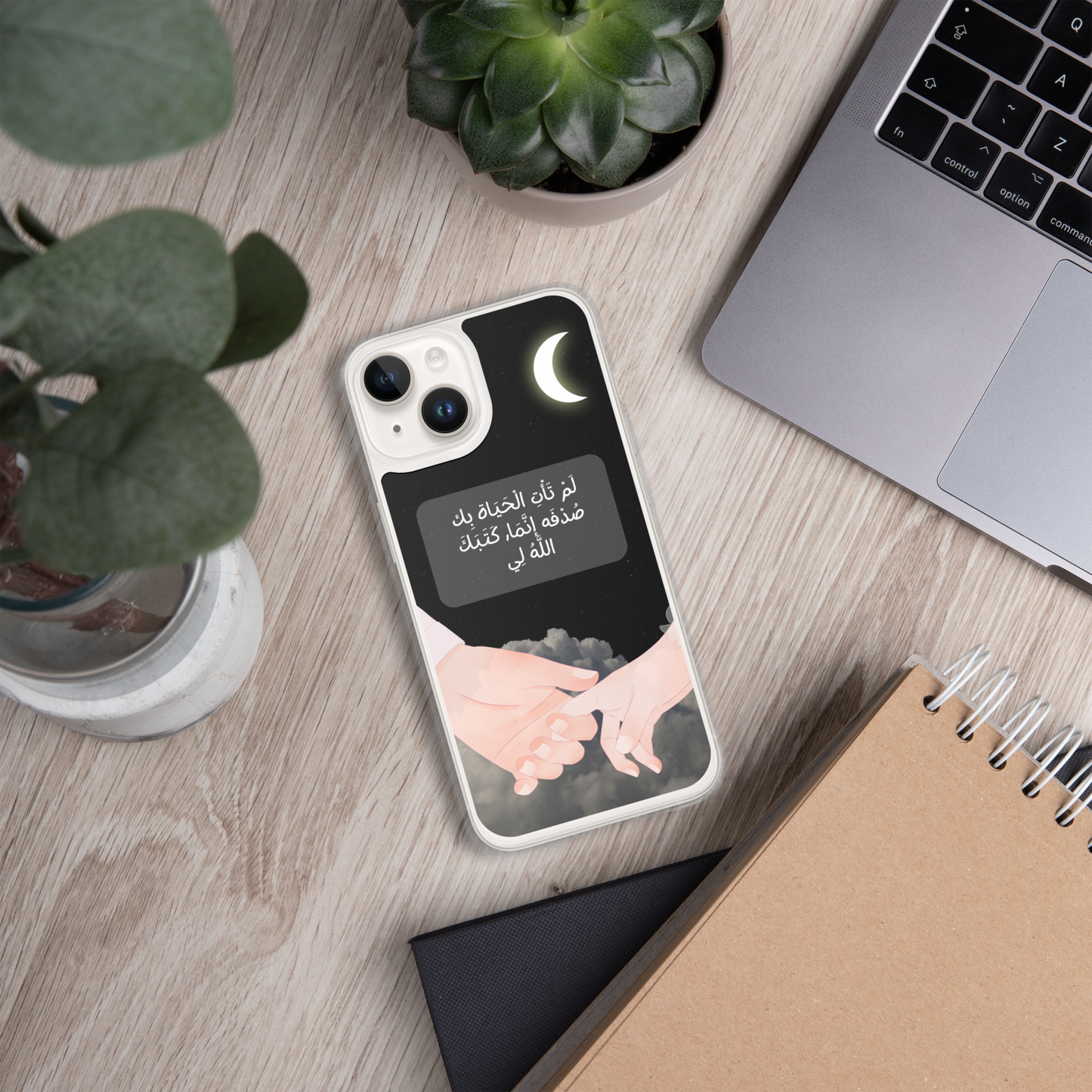 wrote you for me (black background) iphone case