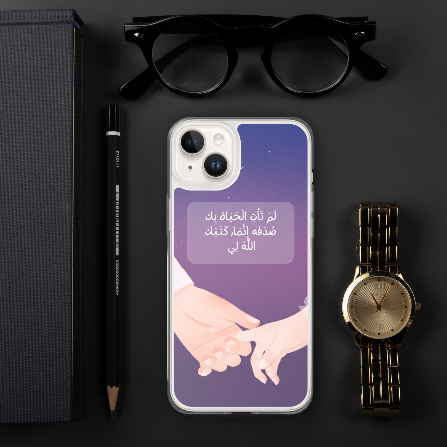 (wrote you for me) black iphone case