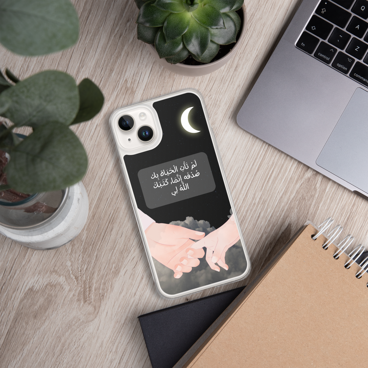 wrote you for me (black background) iphone case