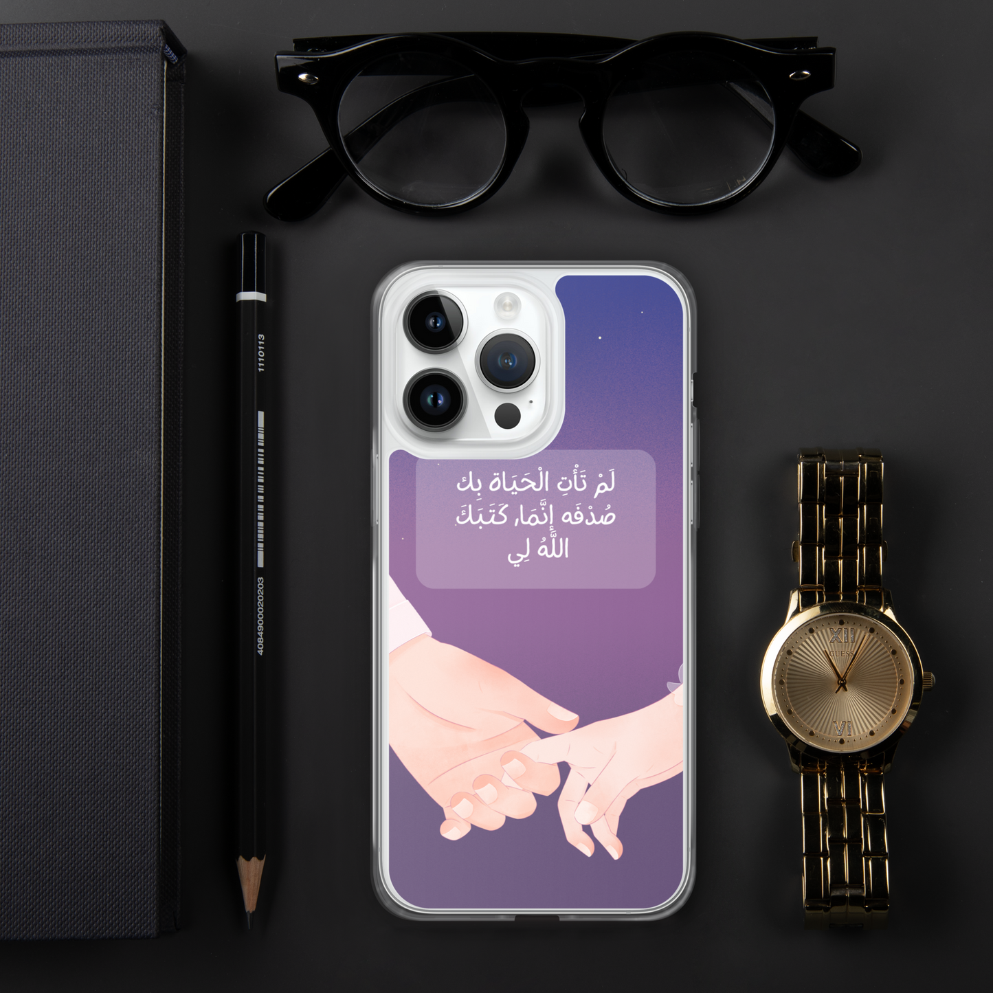 (wrote you for me) black iphone case