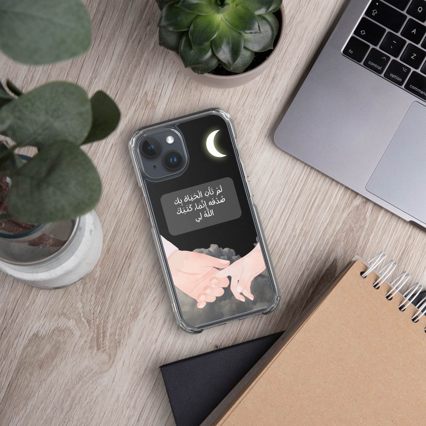 wrote you for me (black background) iphone case