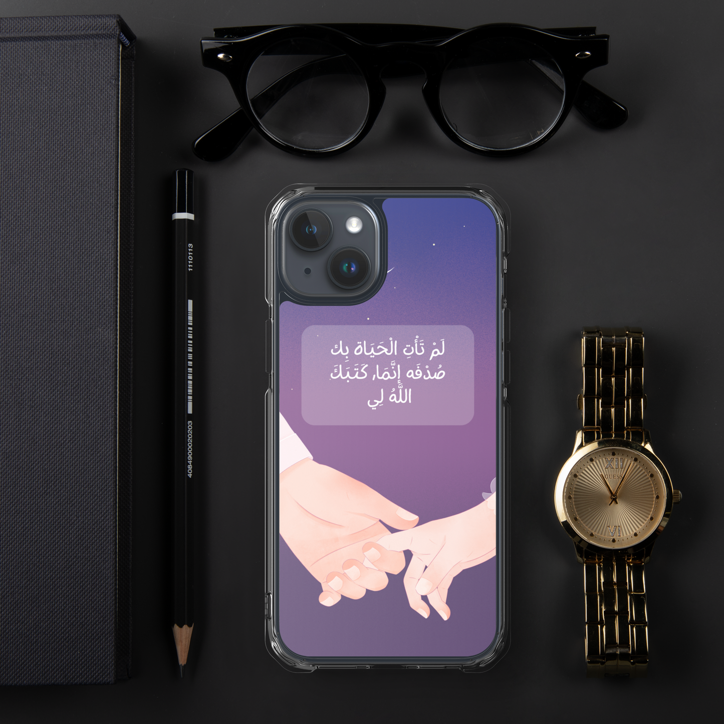 (wrote you for me) black iphone case