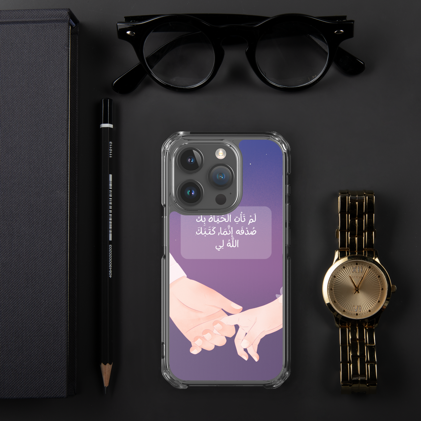 (wrote you for me) black iphone case