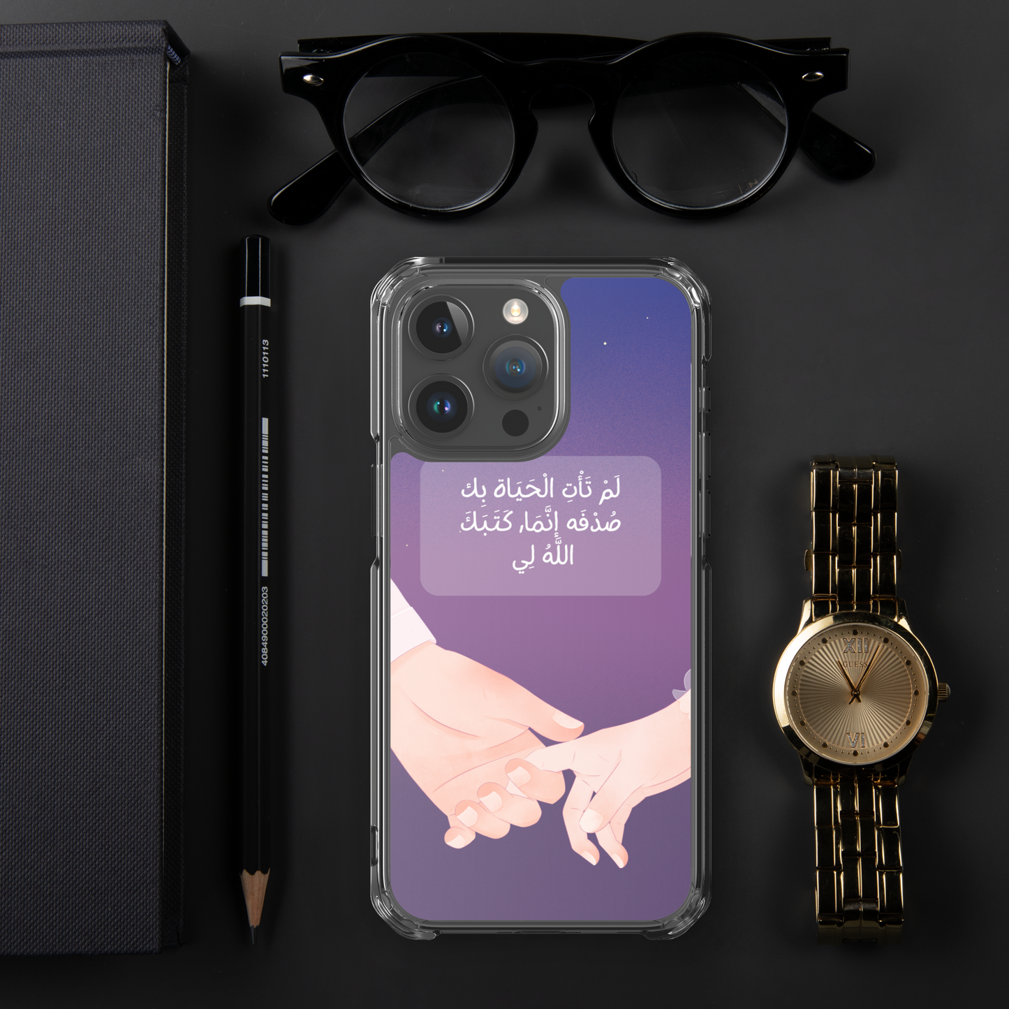 (wrote you for me) black iphone case