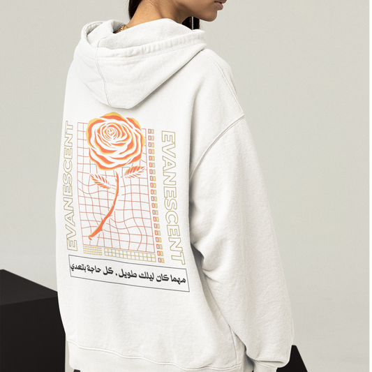 OVERSIZE WHITE HOODIE EVANESCENT