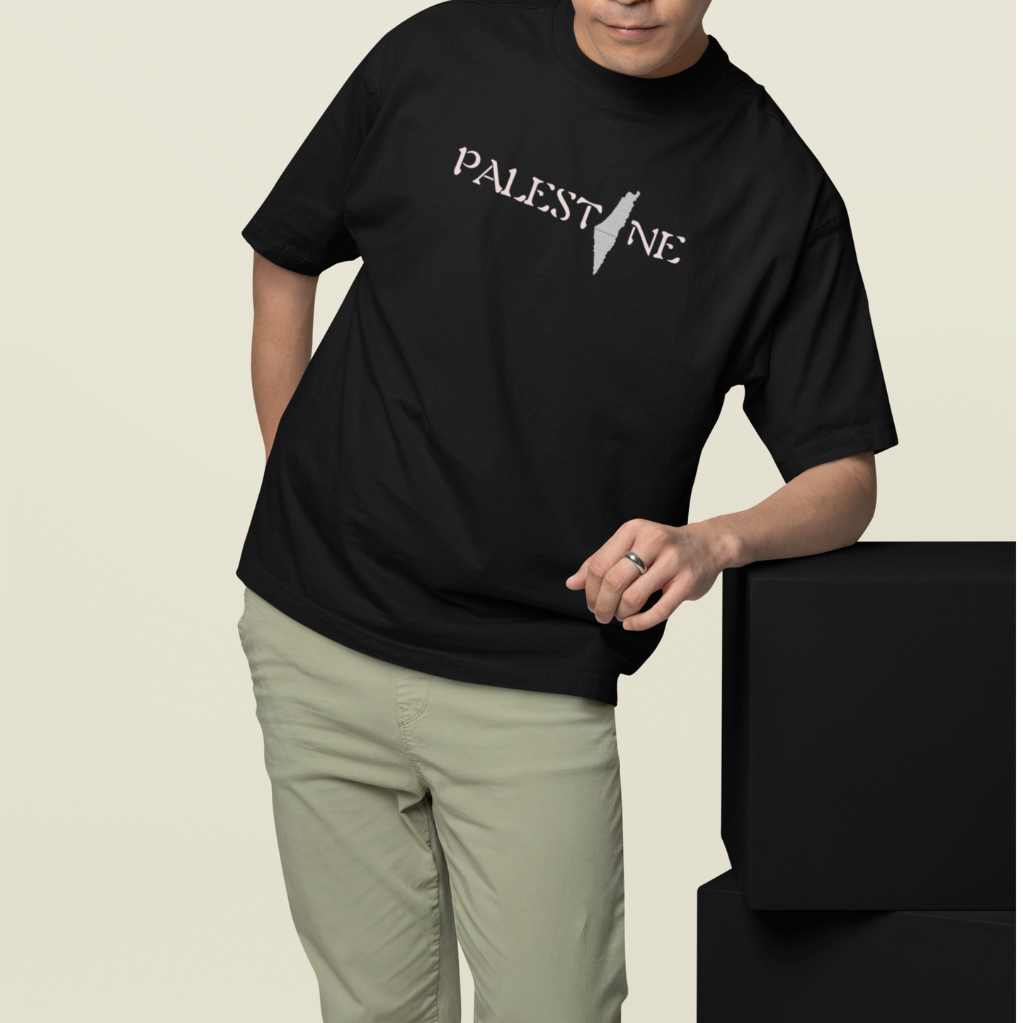 PALESITNE CITIES OVERSIZE T_SHIRT