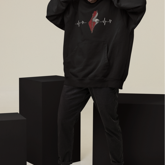 Palestine Heartbeat Oversized Hoodie